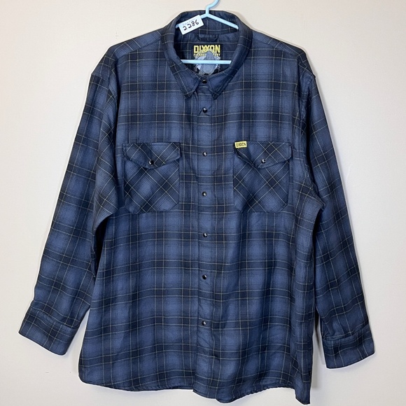 Dixxon Flannel The Raven Plaid Snap Button Long Sleeve Shirt - Men's Size 4XL - Picture 1 of 8